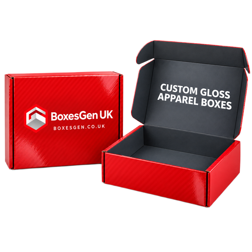Custom Gloss Apparel Boxes 