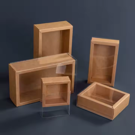 Kraft Box with Clear Lid 