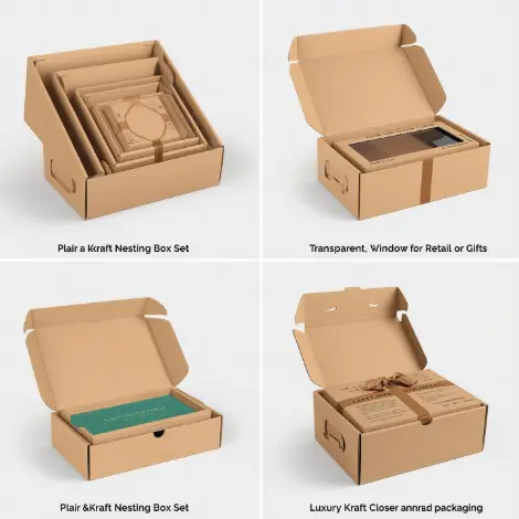 Kraft Nesting Boxes 