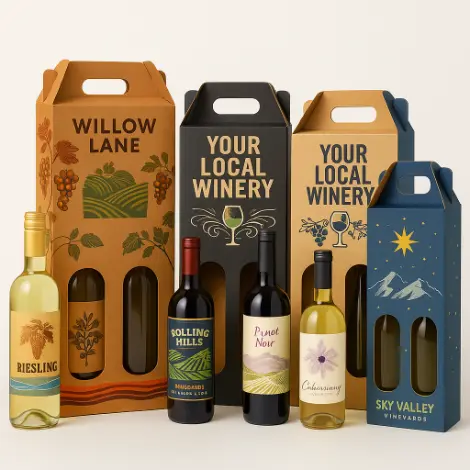 Printed Wine Bottle Carriers