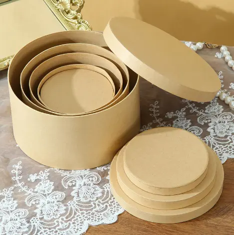 Kraft Round Boxes 
